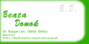 beata domok business card
